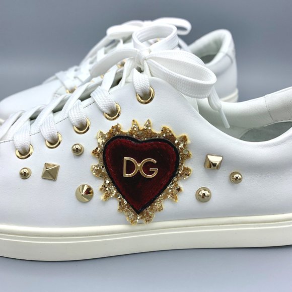 NIB DOLCE & GABBANA Heart Portofino Sneakers - Picture 6 of 14